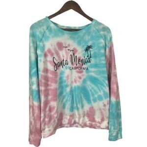 Sanita Tie-Dye Sweatshirt in Blue, Pink, and White / Wms L